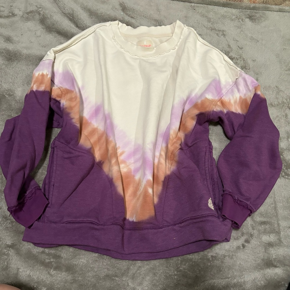 Free People Movement Ombré Metti Oversized Crewneck